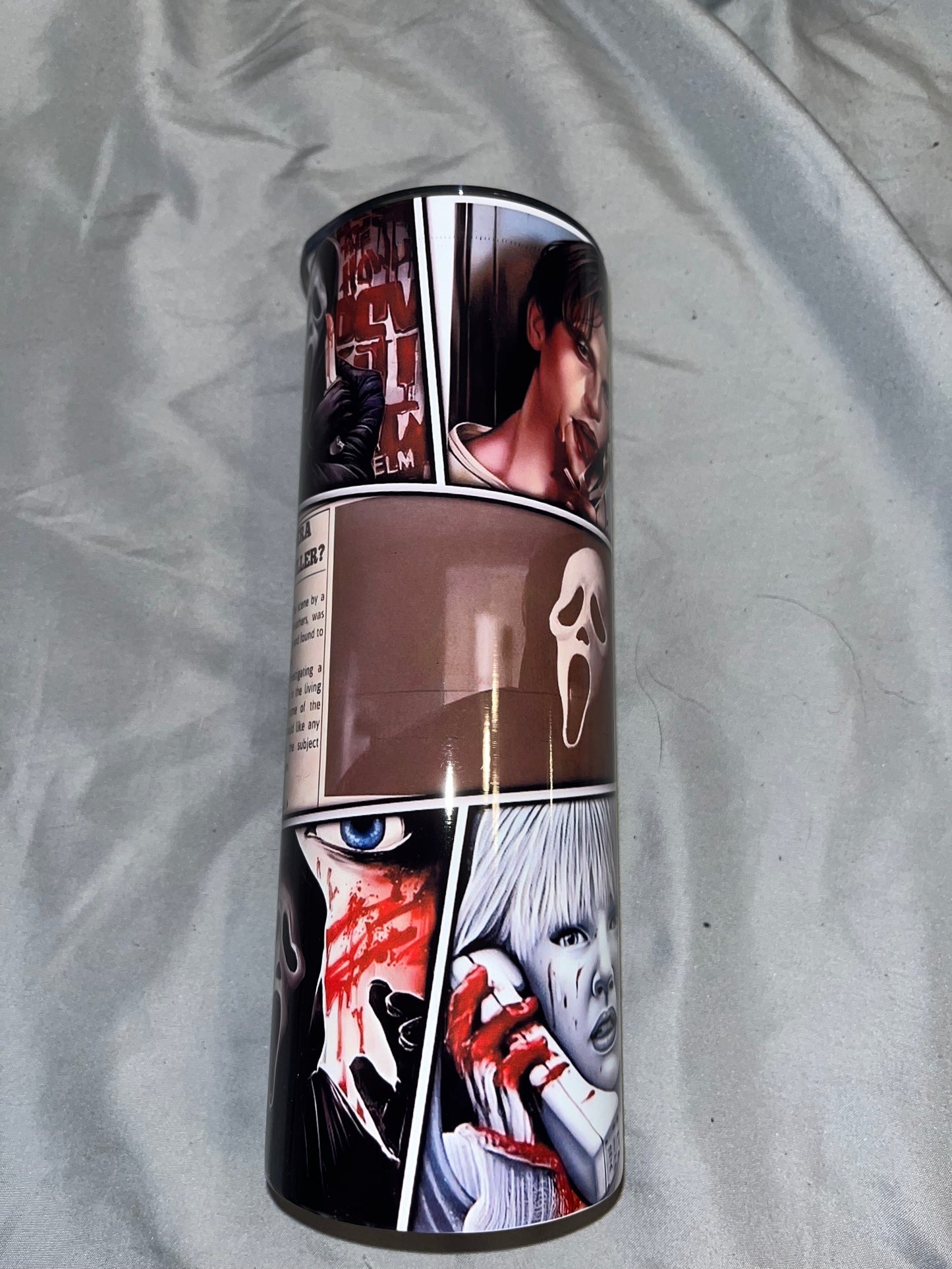 Ghost Face Collage Tumbler