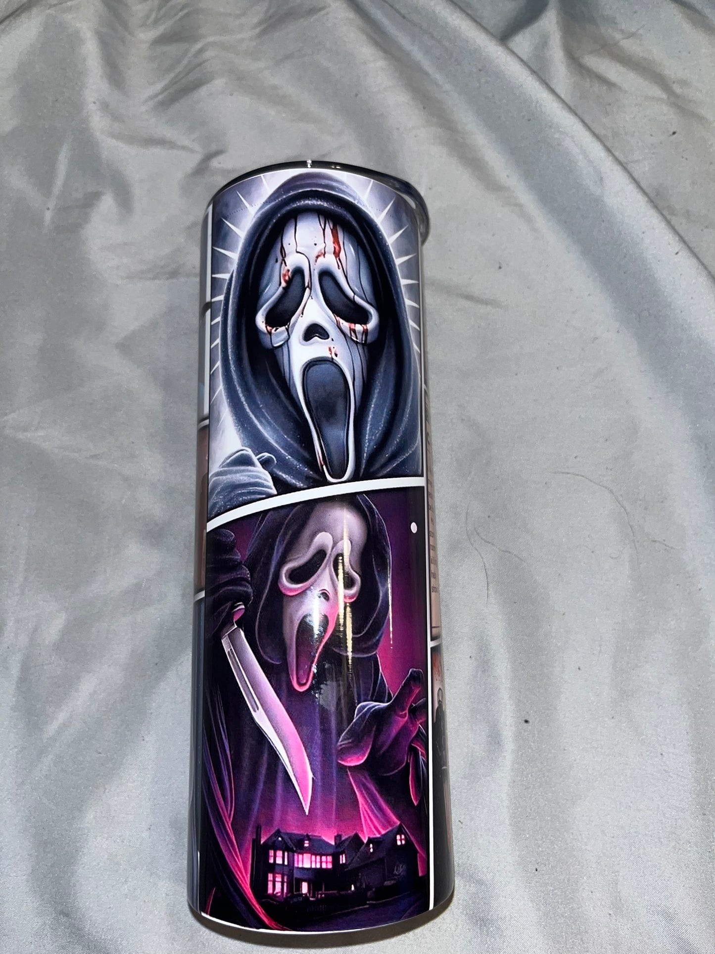 Ghost Face Collage Tumbler