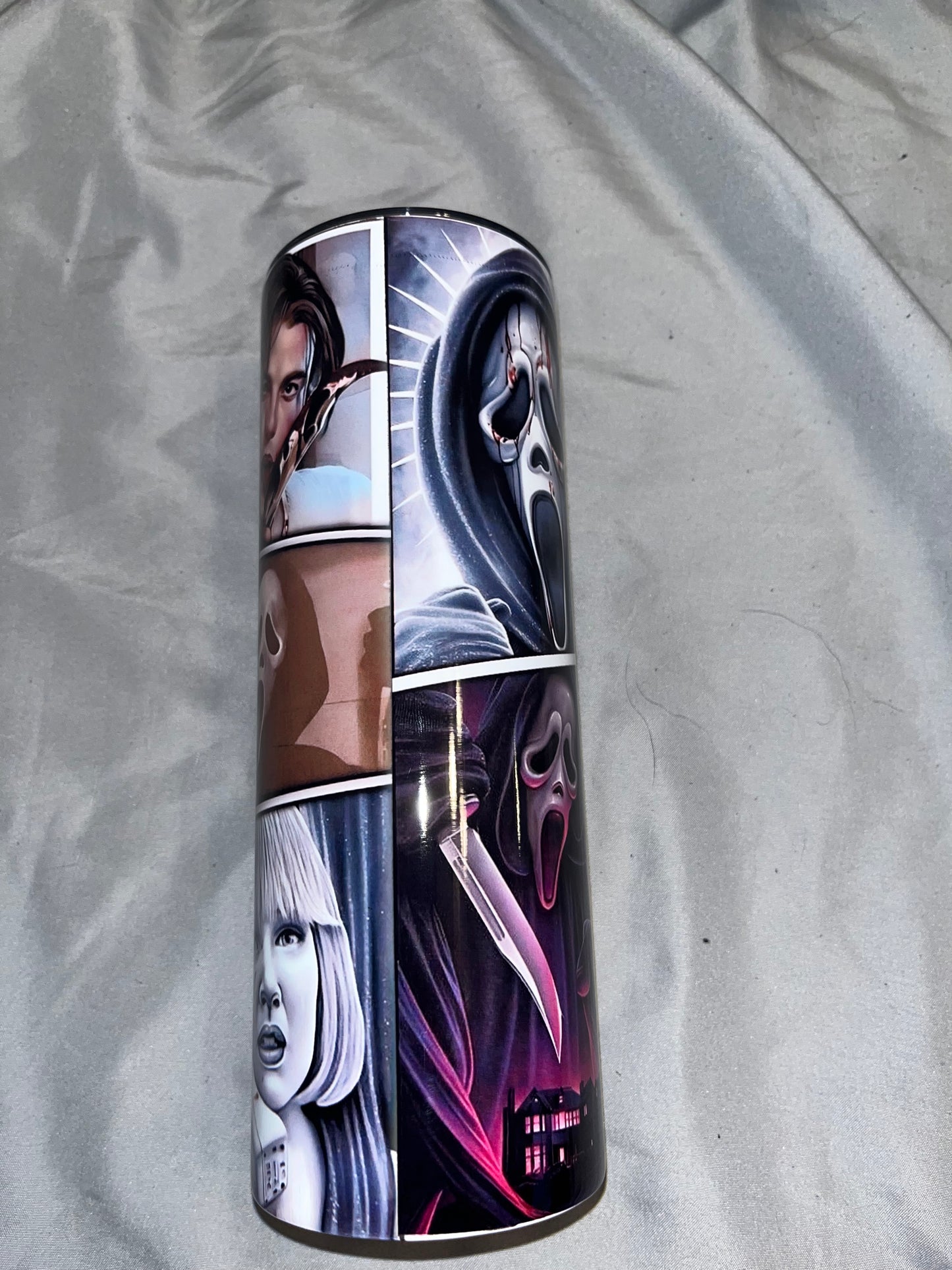 Ghost Face Collage Tumbler