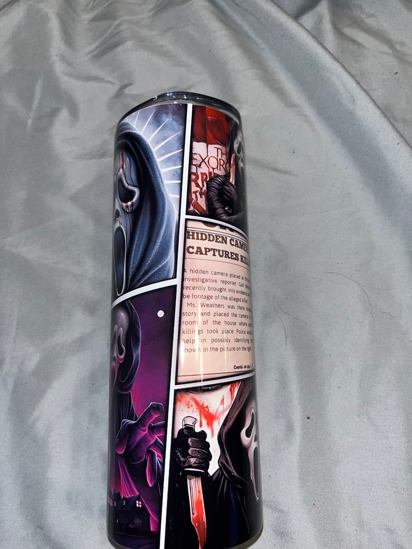 Ghost Face Collage Tumbler