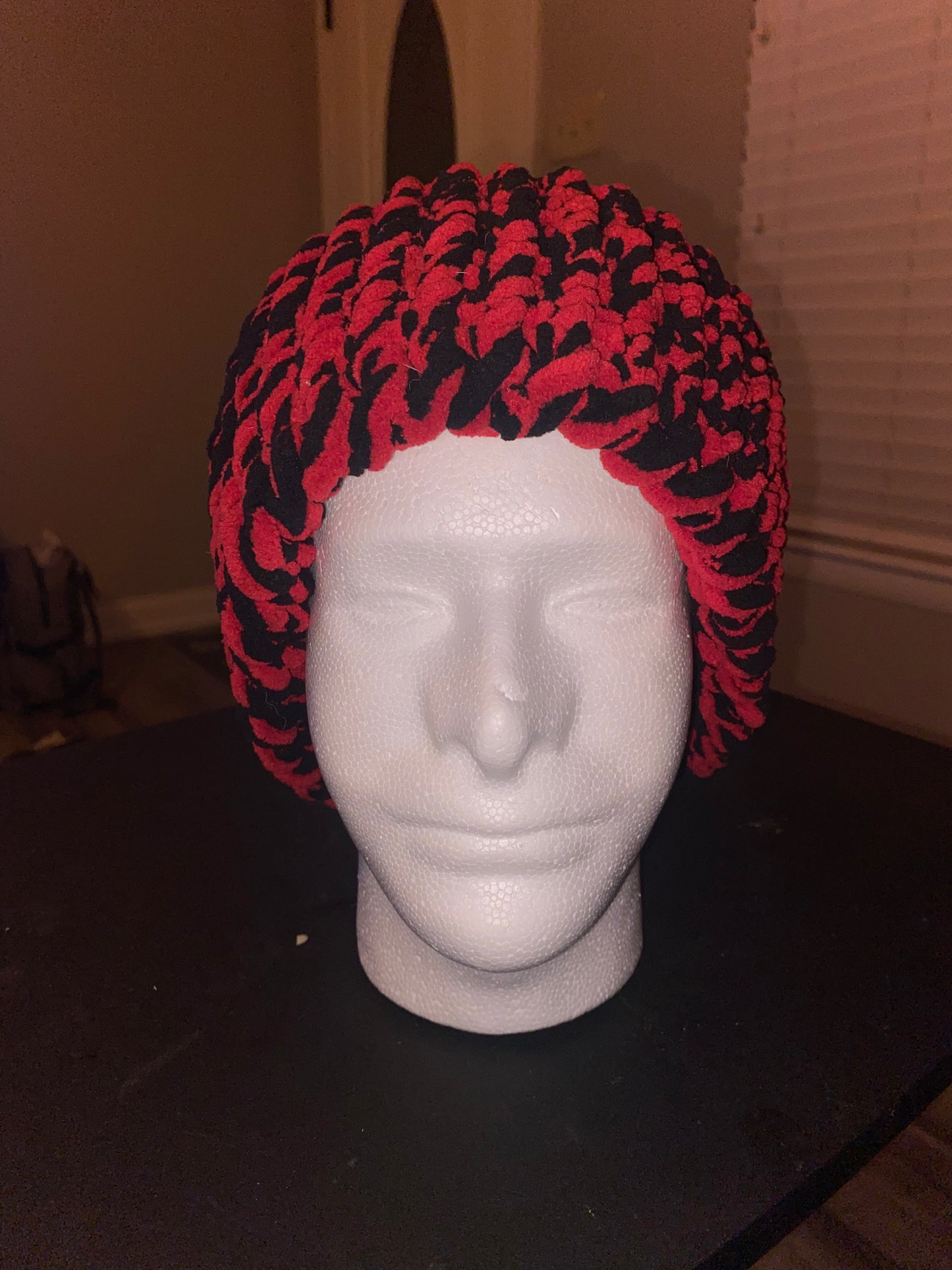 Black and Red Ear Warmer