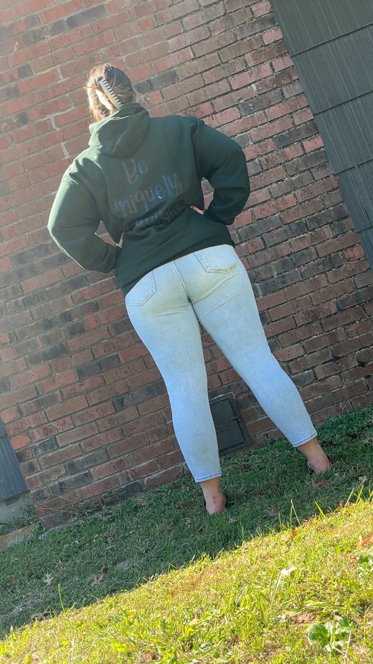 Forest Green Be Uniquely Yourself Hoodie