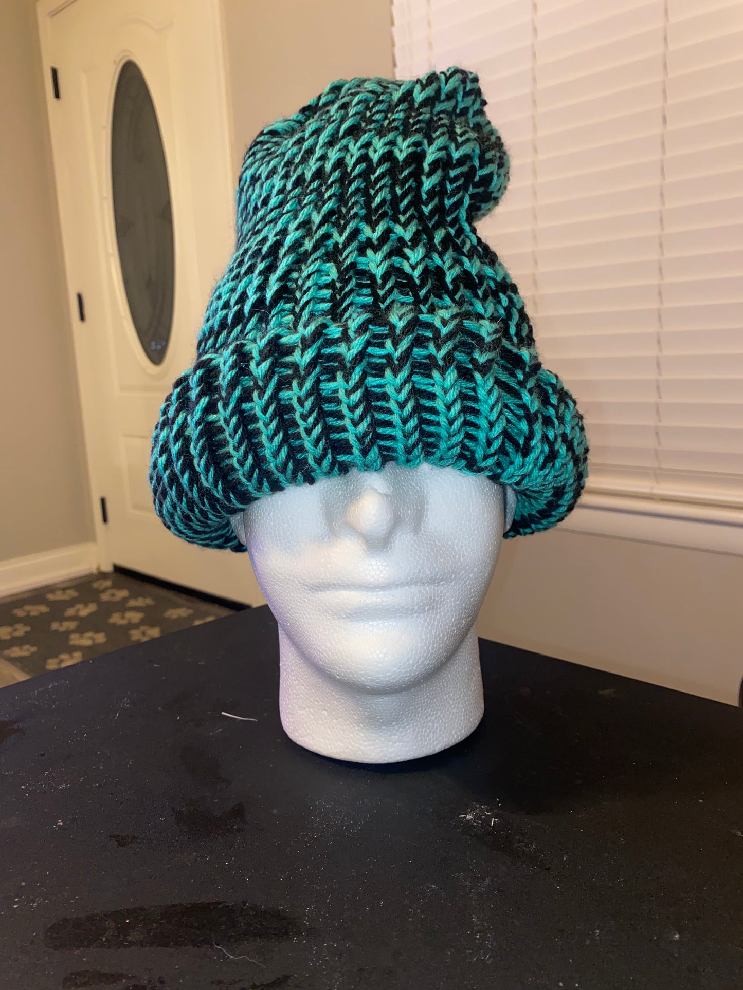 Black And Jade Green Hat