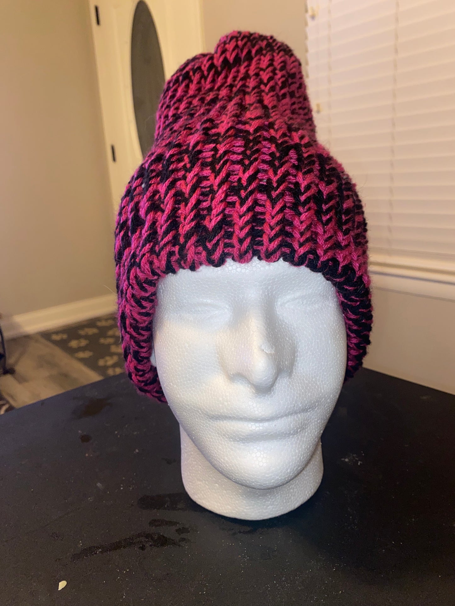 Black And Magenta Hat