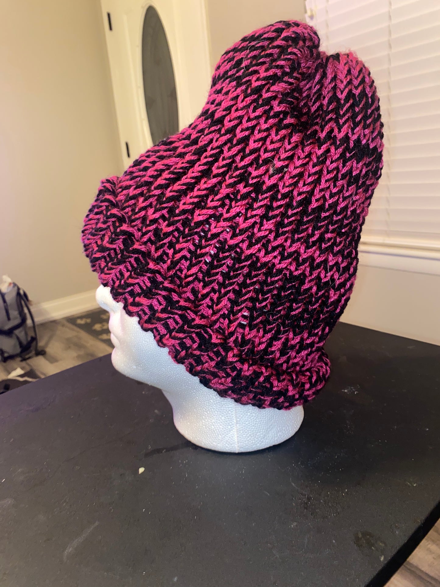 Black And Magenta Hat