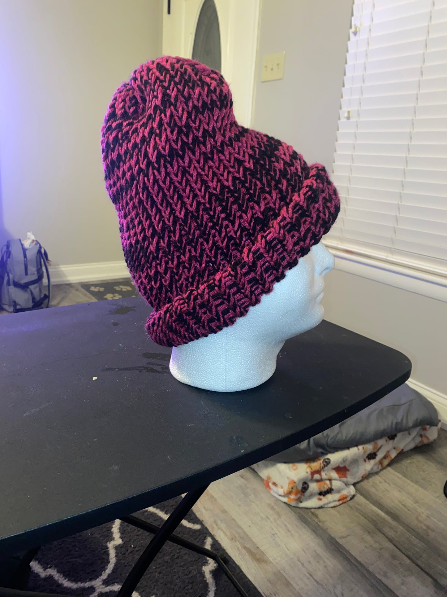 Black And Magenta Hat