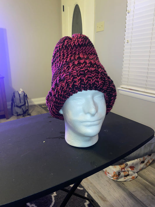 Black And Magenta Hat