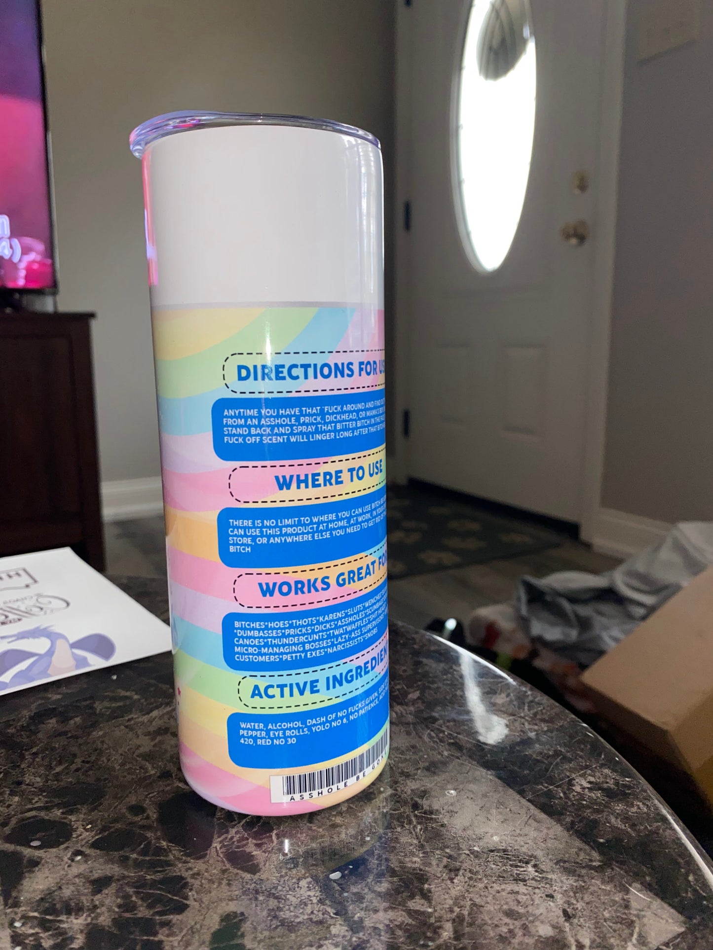 Bitch Be Gone (Rainbow) Tumbler