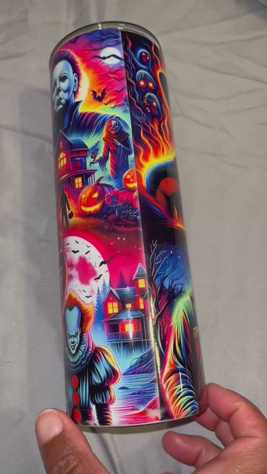 Horror Movie Halloween Tumbler